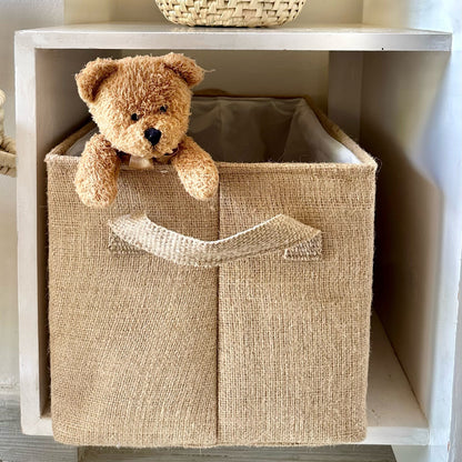 Jute storage basket