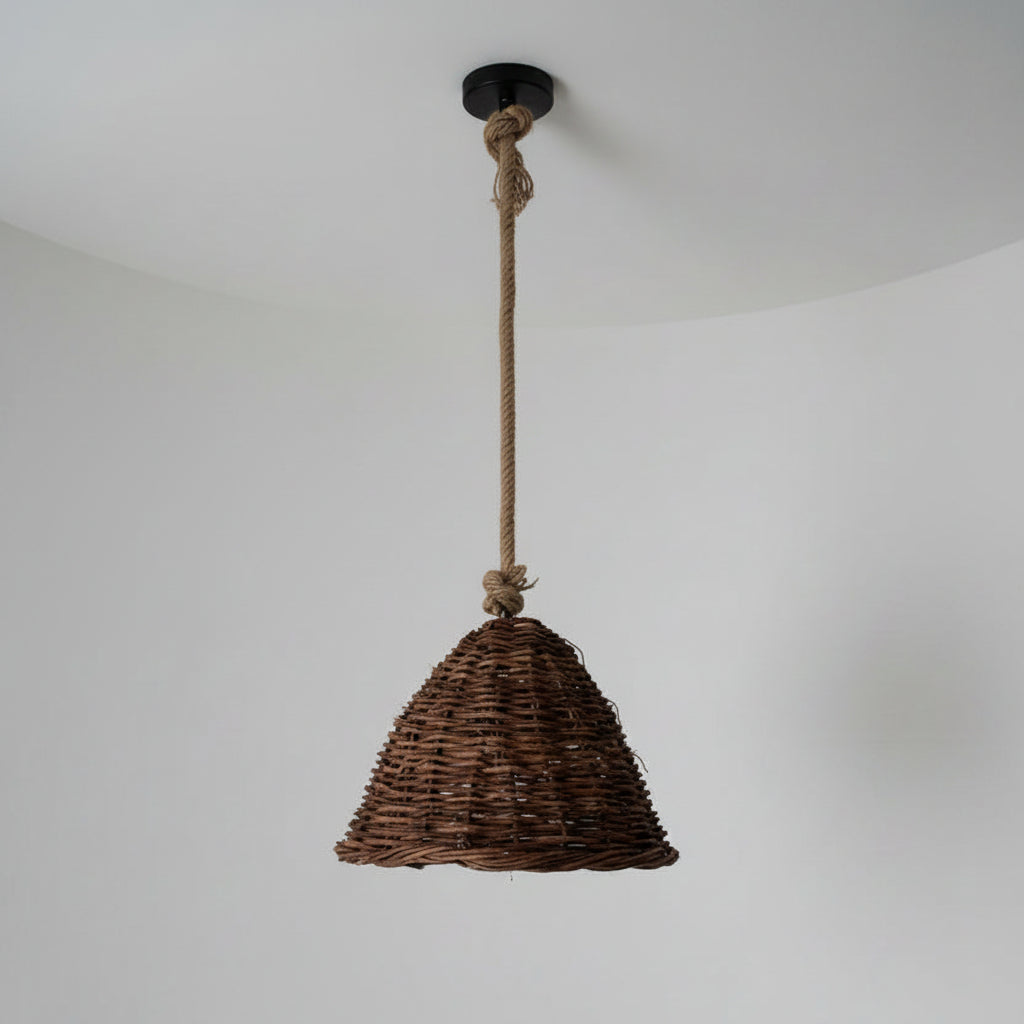 NEST woven palm pendant light shade — Khoos