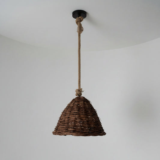 NEST woven palm pendant light shade — Khoos