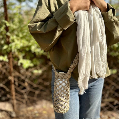 Jute bottle holder