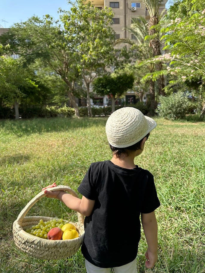 NatureKid palm leaves cap