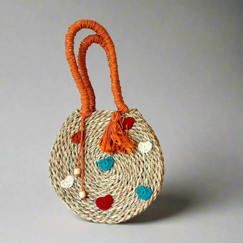 Halfa Round Bag – Orange Joy