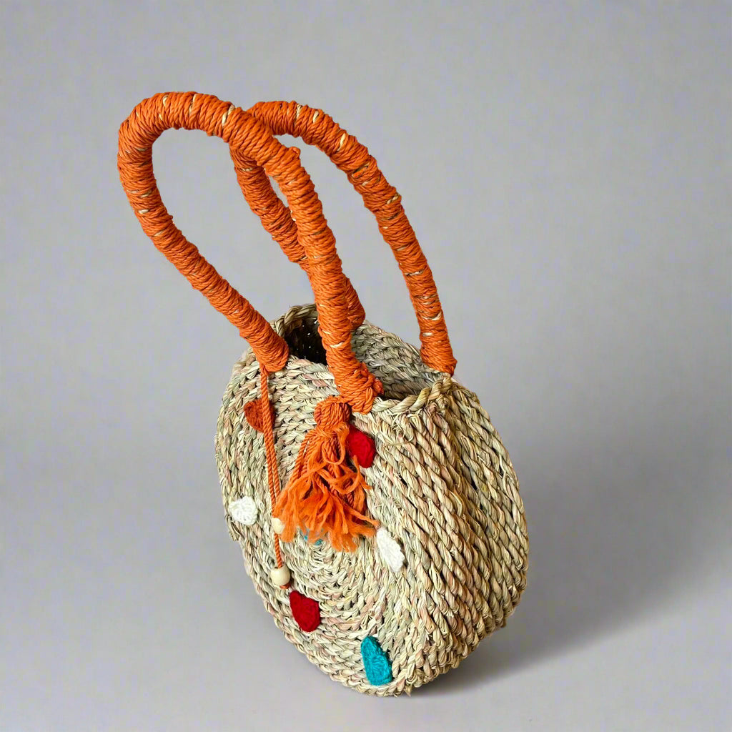 Halfa Round Bag – Orange Joy