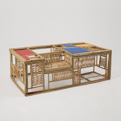 Shades Mondrian woven table, view 2 — Khoos