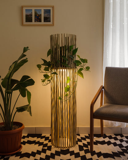 Twist woven pendant light, view 2 — Khoos