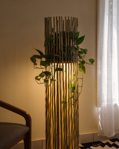 Twist woven pendant light, view 3 — Khoos