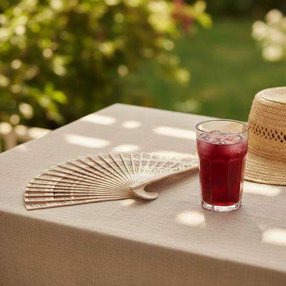 Classical palm hand fan, handmade in Egypt by Khoos