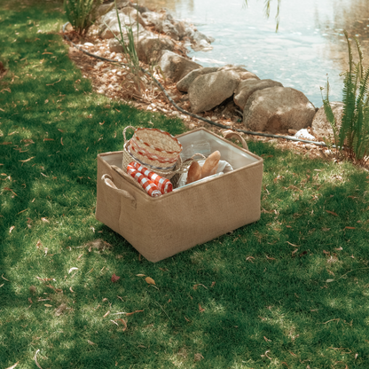 Jute storage basket