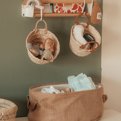 Basket with rope handles
