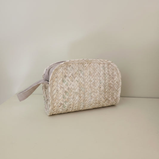 Palm cosmetic pouch, side view — Khoos