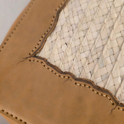 Leather and palm sleeve, detail — Khoos