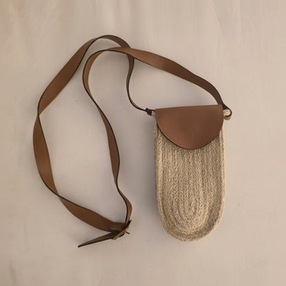 Woven phone crossbody pouch by Khoos