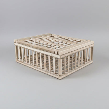 Raw palm midrib storage crate by Khoos