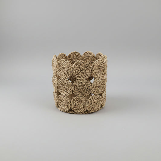 Rope rosette decorative basket by Khoos