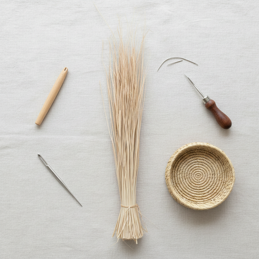 Fine palm leaf weaving bundle, additional view — Khoos