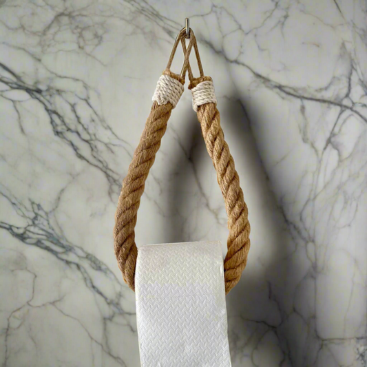 Jute rope toilet paper holder