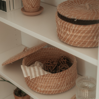 THREADS lidded handwoven storage box — Khoos