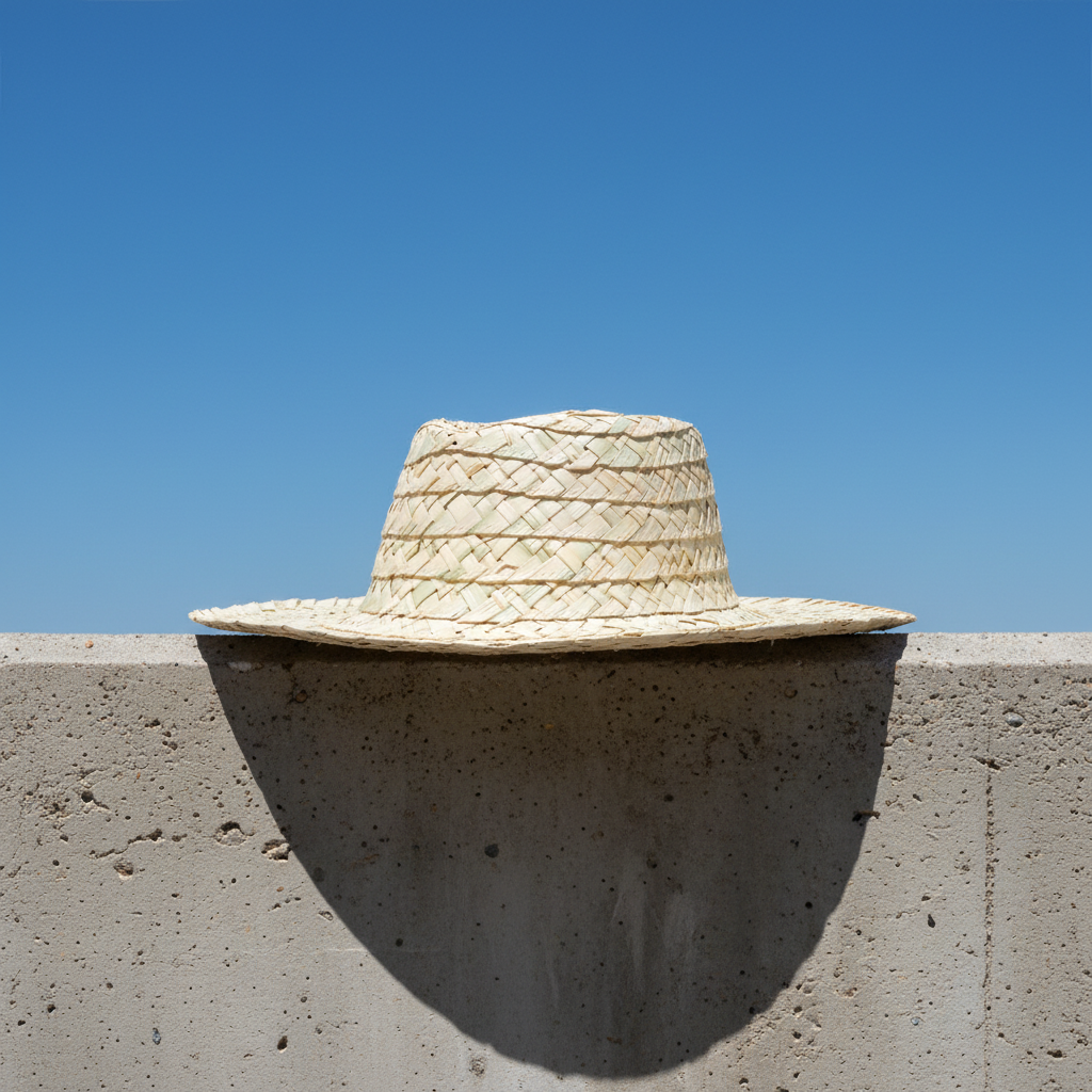 DESERT ROSE cowboy hat in handwoven palm leaf — Khoos
