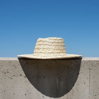 DESERT ROSE cowboy hat in handwoven palm leaf — Khoos
