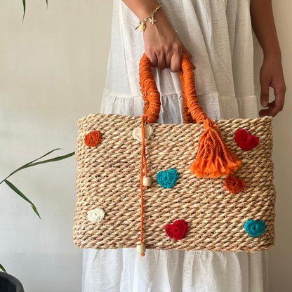 Halfa rectangular bag Orange Joy