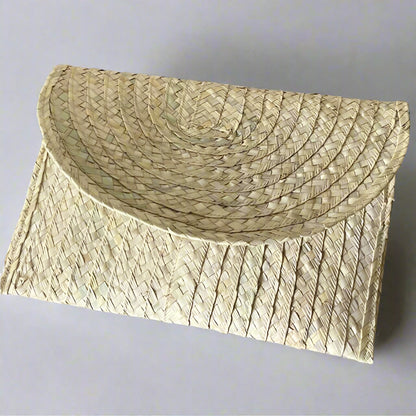 Sana handwoven clutch bag, view 3 — Khoos