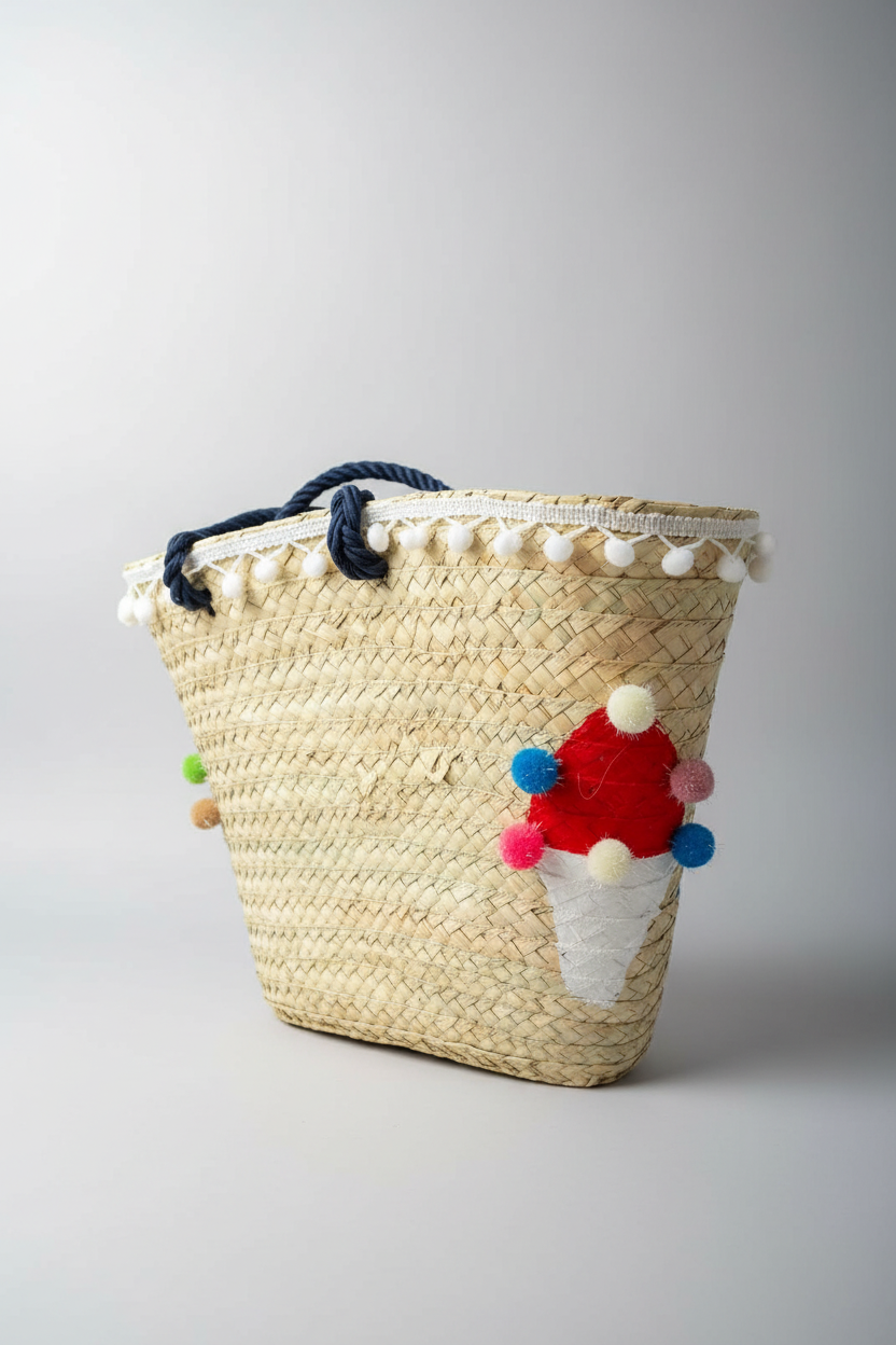Palm leaf beach bag