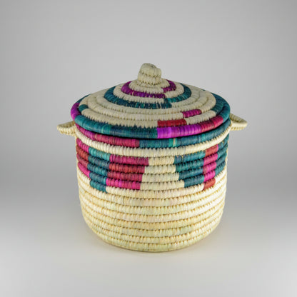Round colored basket