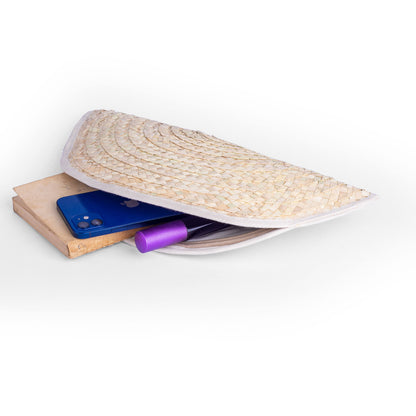 Plain half moon clutch