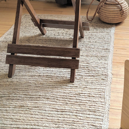 Handwoven palm-leaf rug, view 4 — Khoos