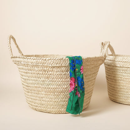 WeaveWonder patterned handwoven basket, view 2 — Khoos