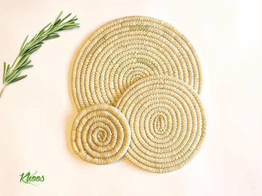 Round heat resistant placemats