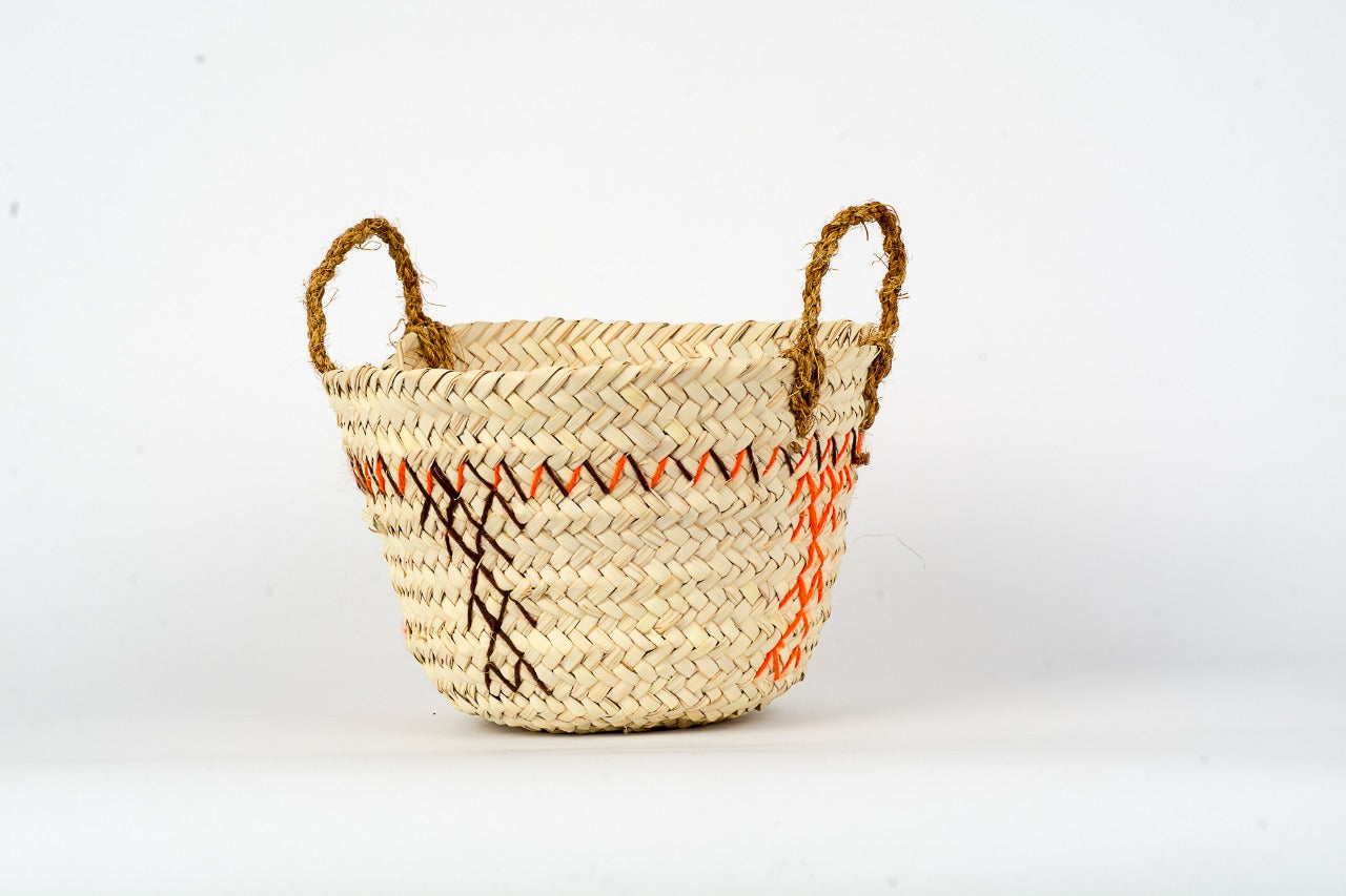 Tiny basket / catch-all with colored strings